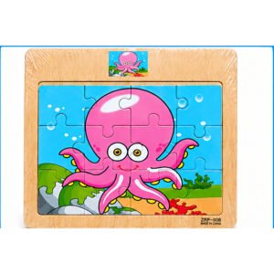 12 Piece Wooden Puzzle (Pack of 2)